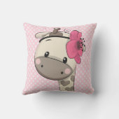 Aangepast Baby roze Giraffe Sierkussen (Achterkant)