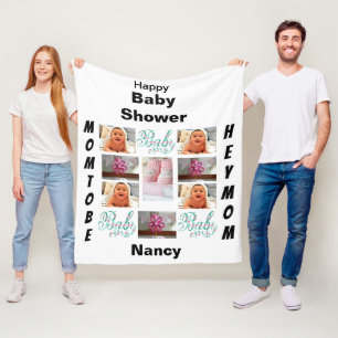 Aangepast Baby shower 11 Fotocollage Fleece Deken