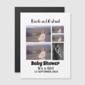 Aangepast Baby shower 5 Fotocollage Magnetische Uitnodiging (Voorkant / Achterkant)