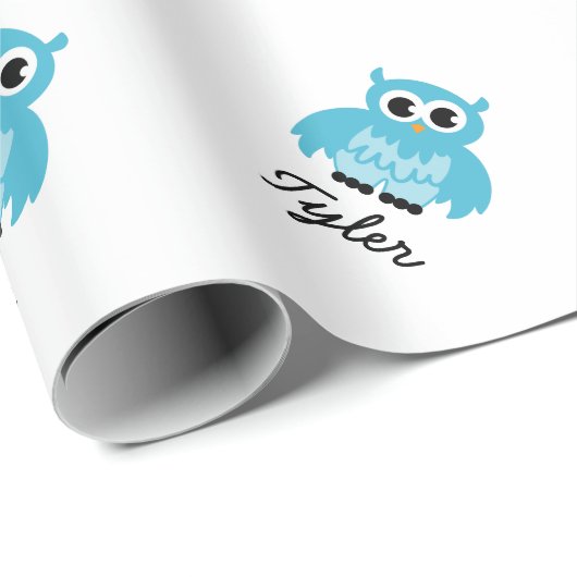 Aangepast baby shower blauw vleerpapier cadeaupapier (Rol Hoek)