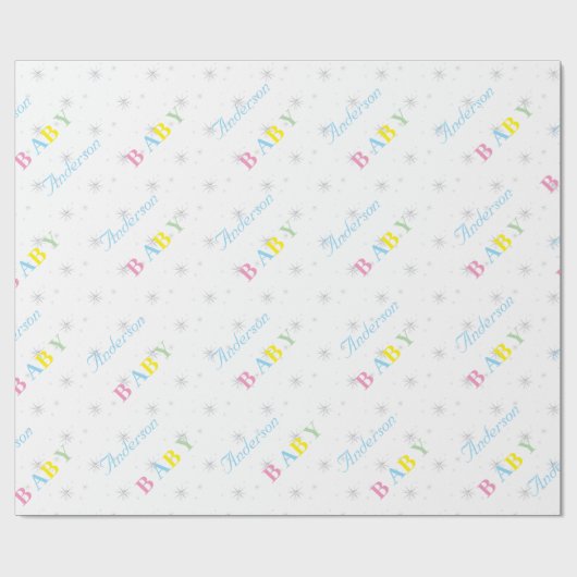 Aangepast Baby shower Cadeaupapier (Vlak)