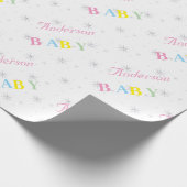 Aangepast Baby shower Cadeaupapier (Hoek)