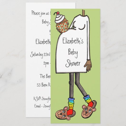 Aangepast Baby shower donkere huidtoon Kaart (Voorkant / Achterkant)