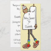 Aangepast Baby shower donkere huidtoon Kaart (Voorkant / Achterkant)