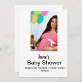 Aangepast baby shower fotocollage kaart (Voorkant / Achterkant)