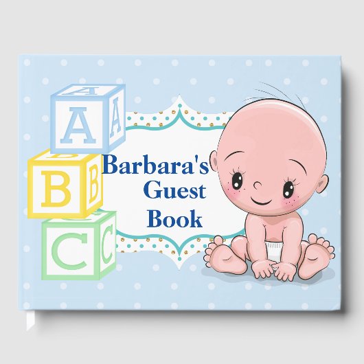 Aangepast Baby shower Gastenboek (Voorkant)
