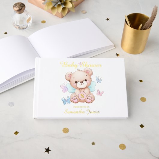 Aangepast Baby shower Gastenboek (Voorkant open)