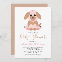Aangepast Baby shower Genderneutrale puppy Kaart