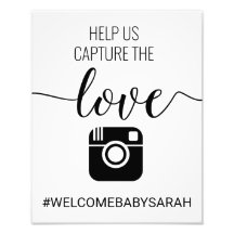 Aangepast Baby shower hashtag