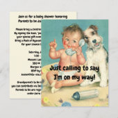 aangepast baby shower kaart (Voorkant / Achterkant)