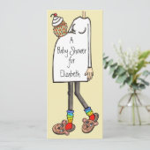 Aangepast Baby shower Licht Huidtoon Kaart (Staand voorkant)