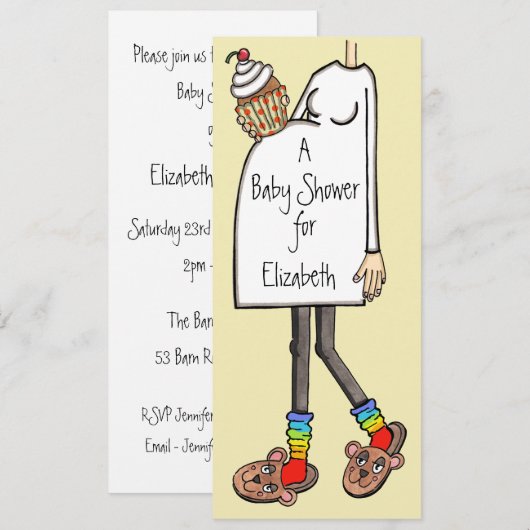 Aangepast Baby shower Licht Huidtoon Kaart (Voorkant / Achterkant)