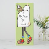 Aangepast Baby shower Licht Huidtoon Kaart (Staand voorkant)