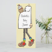 Aangepast Baby shower Licht Huidtoon Kaart (Staand voorkant)
