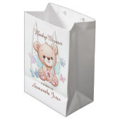 Aangepast Baby shower Medium Cadeauzakje (Voorkant Gekanteld)