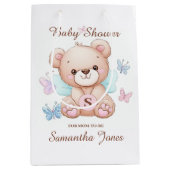 Aangepast Baby shower Medium Cadeauzakje (Voorkant)