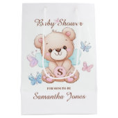 Aangepast Baby shower Medium Cadeauzakje (Achterkant)