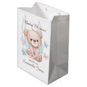 Aangepast Baby shower Medium Cadeauzakje (Achterkant Gekanteld)