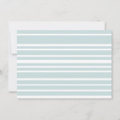 Aangepast baby shower met blauwe strepen kaart (Achterkant)
