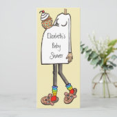 Aangepast Baby shower Middelgrote huidtoon Kaart (Staand voorkant)