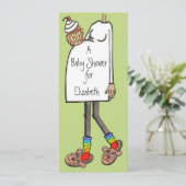 Aangepast Baby shower Middelgrote huidtoon Kaart (Staand voorkant)