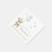 Aangepast Baby shower Napkins Teddy Bear Servet (Hoek)