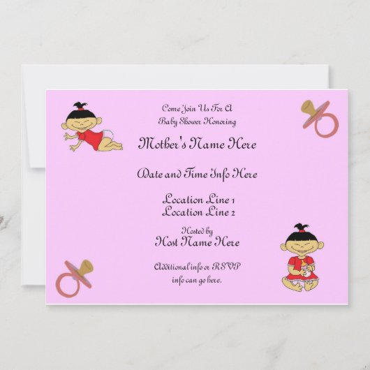 Aangepast Baby shower nodigt u uit Kaart (Voorkant)