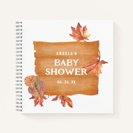Aangepast Baby shower Notitieboek (Voorkant)