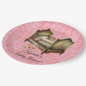 Aangepast Baby shower Papieren Bordje (Gekanteld)