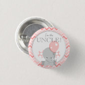 Aangepast Baby shower Partij I BEN DE UNCLE Ronde Button 3,2 Cm (Voorkant /achterkant)