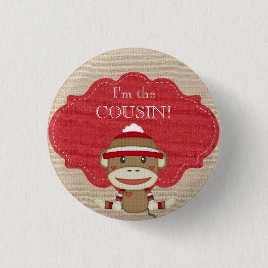 Aangepast Baby shower Partij Ik ben de Neef Button (Voorkant)