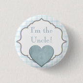 Aangepast Baby shower Partij Ik ben de Oom Button (Voorkant)