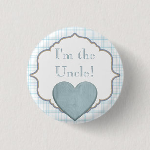 Aangepast Baby shower Partij Ik ben de Oom Button