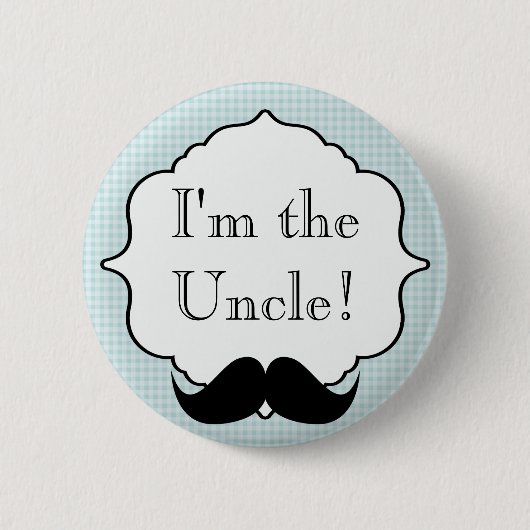 Aangepast Baby shower Partij Ik ben de Oom Button (Voorkant)