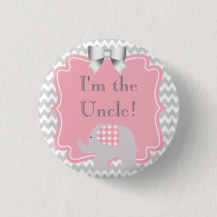 Aangepast Baby shower Partij Ik ben de Oom Button