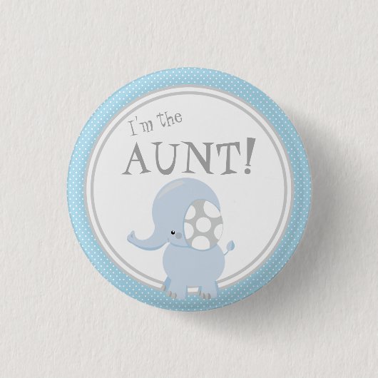 Aangepast Baby shower Partij Ik ben de Tante Butto Ronde Button 3,2 Cm (Voorkant)