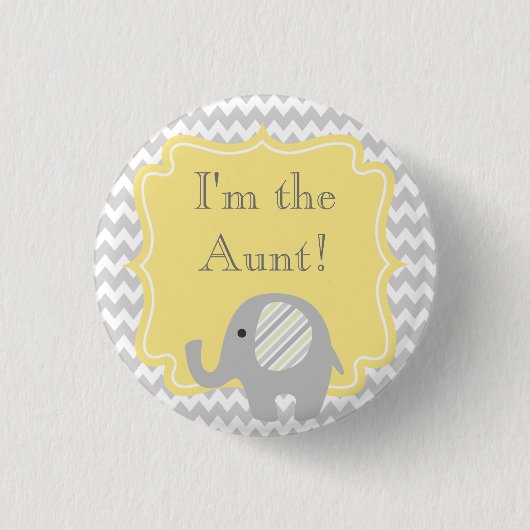 Aangepast Baby shower Partij Ik ben de Tante Butto Ronde Button 3,2 Cm (Voorkant)