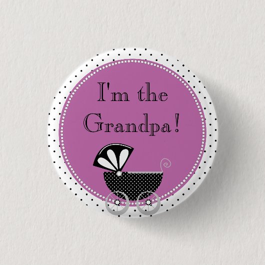 Aangepast Baby shower Partij Ik ben opa Button (Voorkant)
