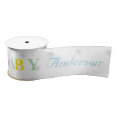 Aangepast Baby shower Satijnen Lint (Spoel)