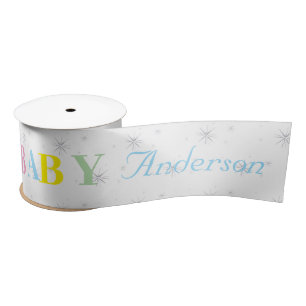 Aangepast Baby shower Satijnen Lint