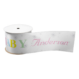Aangepast Baby shower Satijnen Lint