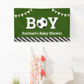 Aangepast Baby shower Sporttjoeken voetbal Spandoek (Insitu)