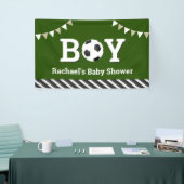 Aangepast Baby shower Sporttjoeken voetbal Spandoek (Beurs)