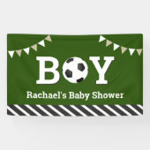 Aangepast Baby shower Sporttjoeken voetbal Spandoek (Horizontaal)
