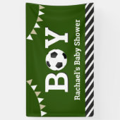 Aangepast Baby shower Sporttjoeken voetbal Spandoek (Verticaal)