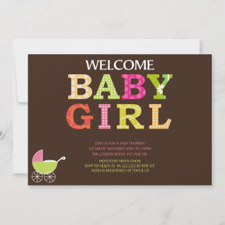 Aangepast Baby shower uitnodigen Kaart