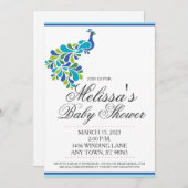 Aangepast Baby shower Uitnodiging, vredesuitnodigi Kaart (Voorkant / Achterkant)