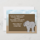 Aangepast Baby shower uitnodigt, Oerwouden dieren Kaart (Achterkant)