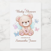 Aangepast Baby shower Voedselcontainer Etiket (Enkel label)