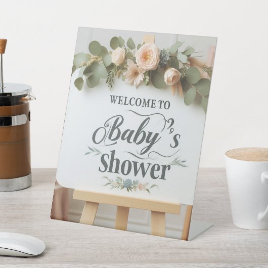Aangepast Baby shower voetstuk 8 "x 10" display Reclamebord Met Voetstuk (Insitu)